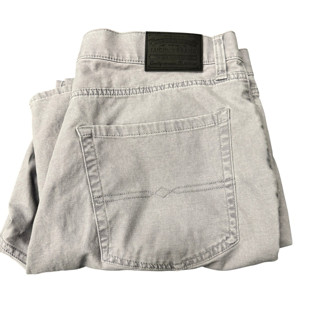 Lucky Brand Jeans Mens 36x30 (37x29 ACTUAL) 223 Straight Gray Denim